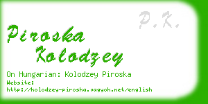 piroska kolodzey business card